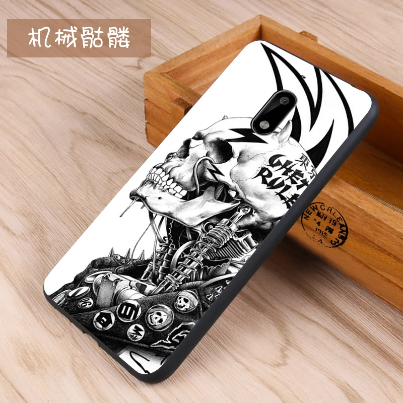 Nokia 6 Case Original Cover for Nokia 6 Case bag Cover Skin Wolf Fish Skull Nokia6 Fundas 100% BiNFUL 15