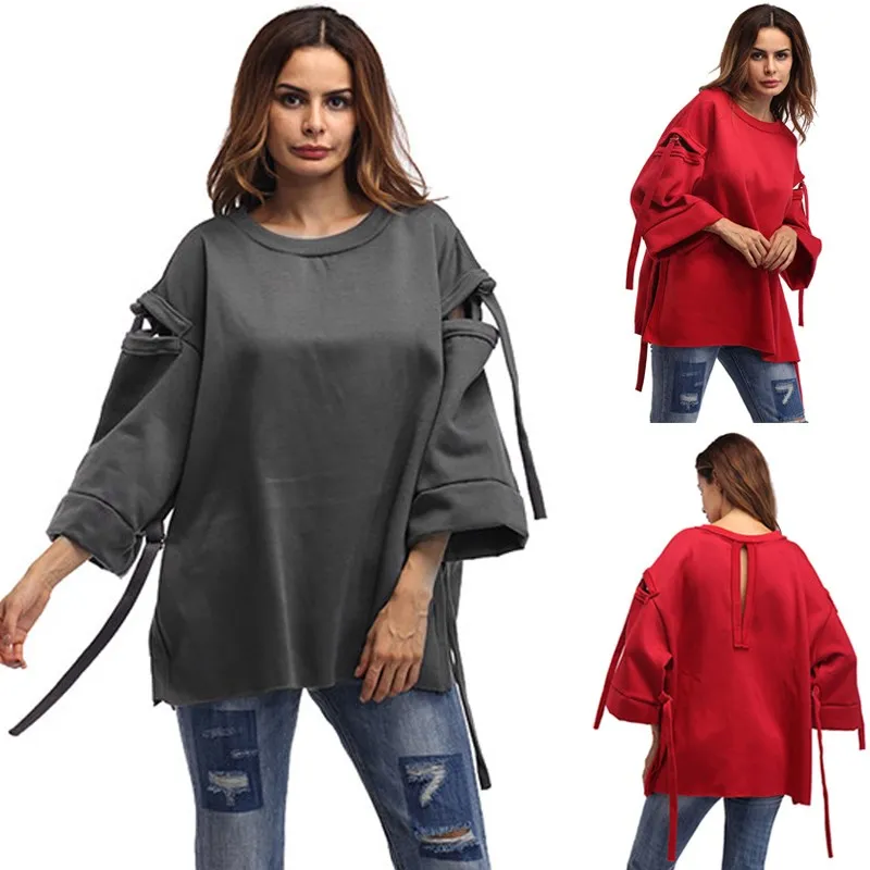 Women Plus Size Hoodies Sweatshirts Wrist Sleeve Length Velvet Casual Back Cut Out Hooded Hoodie 