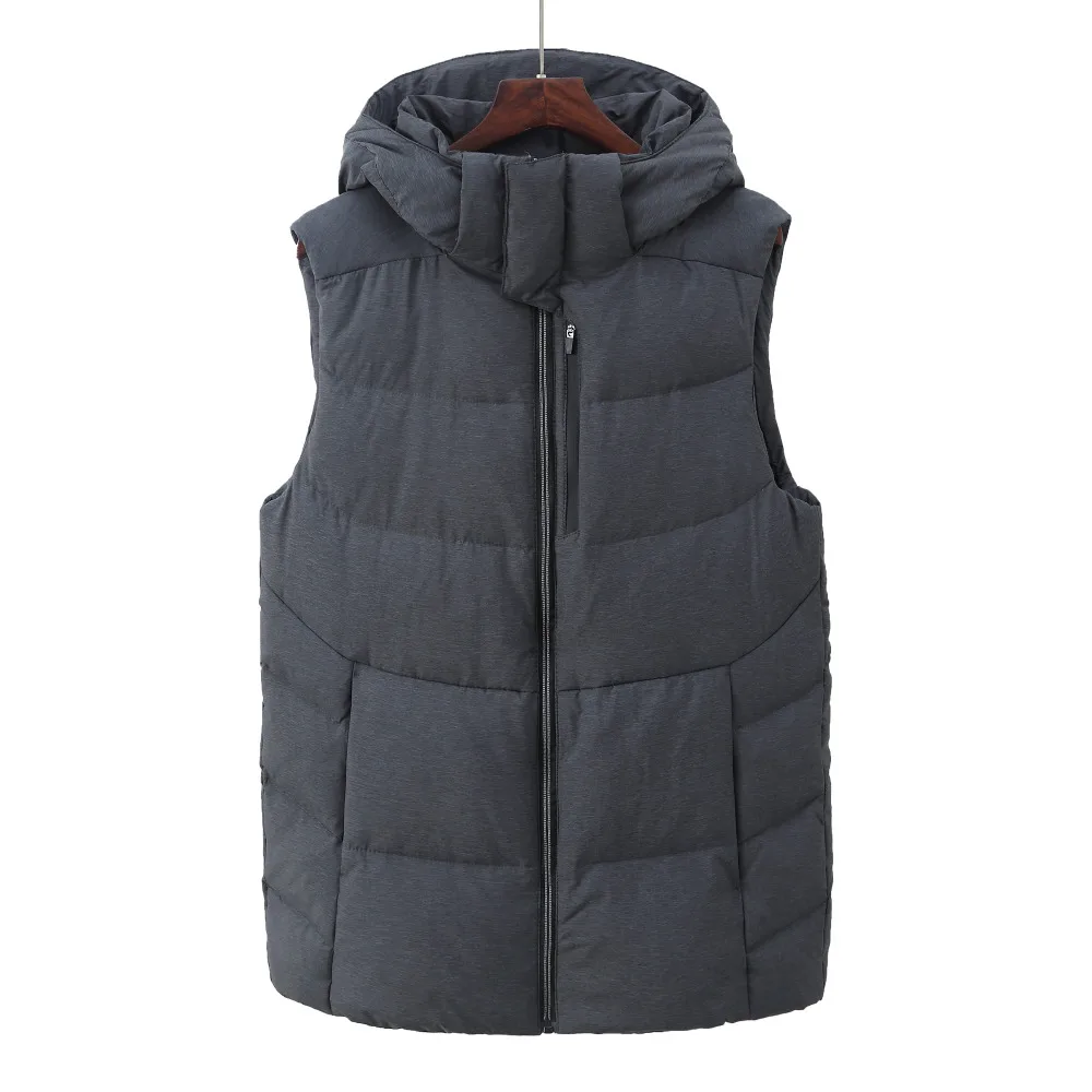 

Mens Winter White Duck Down Vests Male Hooded Fashion Down Waistcoats Men High Quality Sleeveless Jackets Male Outerwear VT-A8