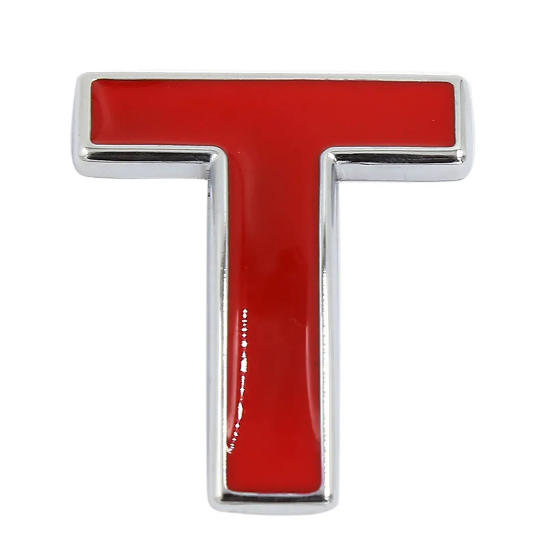 

X Autohaux Red Self Adhesive Sticker Car Auto 3D Emblem Badge Decal Letter Chrome Symbol T