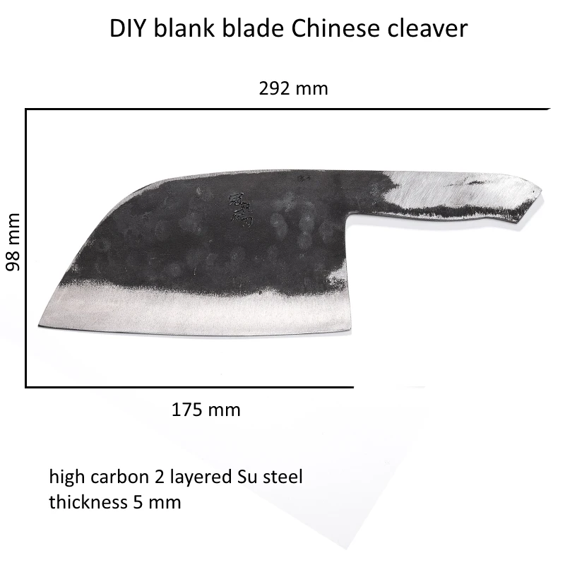 Ручной Кованый нож шеф-повара, плакированный стальной кованый китайский Кливер, сделай сам, чистое лезвие, кухонные ножи, инструменты для нарезки мяса и овощей, Новинка