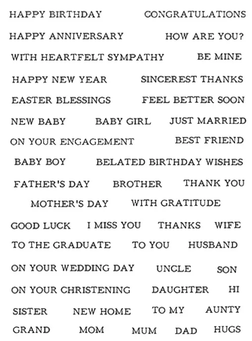 

Common words Transparent Clear Silicone Stamp/Seal for DIY scrapbooking/photo album Decorative clear stamp A903