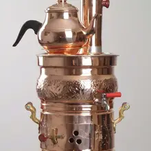 Медный ручной росписью Самовар Электрический чайник, работает с электрическим