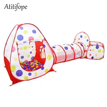 3 шт детская игровая палатка туннель для ползания и мяч яма всплывающая Игровая палатка с Баскетбольным кольцом для девочек, мальчиков, младенцев и малышей