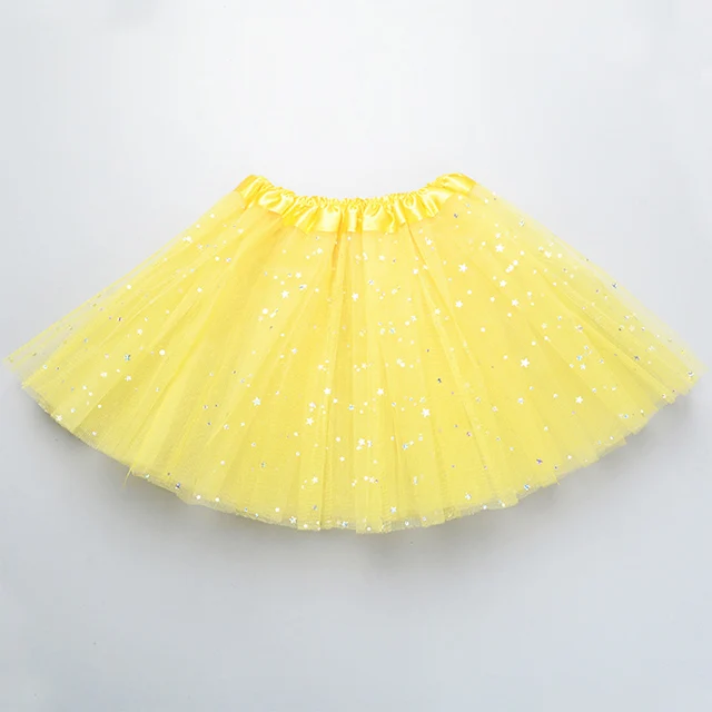 Юбки-пачки для девочек юбка балерины для малышей Детская Пышная юбка из тюля, детская танцевальная балетная юбка для девочек, повседневная юбка ярких цветов для детей возрастом от 2 до 8 лет - Цвет: Yellow