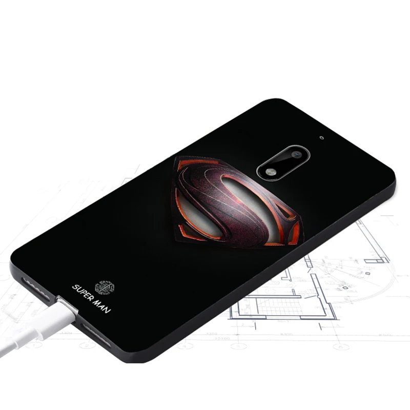 Nokia 6 Case Original Cover for Nokia 6 Case bag Cover Skin Wolf Fish Skull Nokia6 Fundas 100% BiNFUL 7