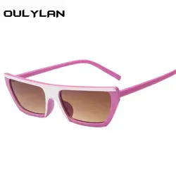 Oulylan солнцезащитные очки Для женщин прямоугольник Винтаж Модные солнцезащитные очки Роскошные Брендовая Дизайнерская обувь Cry очки для