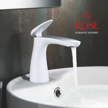 

ROSE basin mixer, brass faucet, color white chrome basin mixer with Aerator, water with air in the faucet R2401F