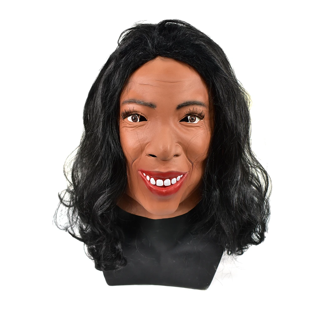 

Woman Full Head Latex Mask Female Face Crossdressing Sissy Halloween Party Costume Carnival Masquerade Dress Adult Gift