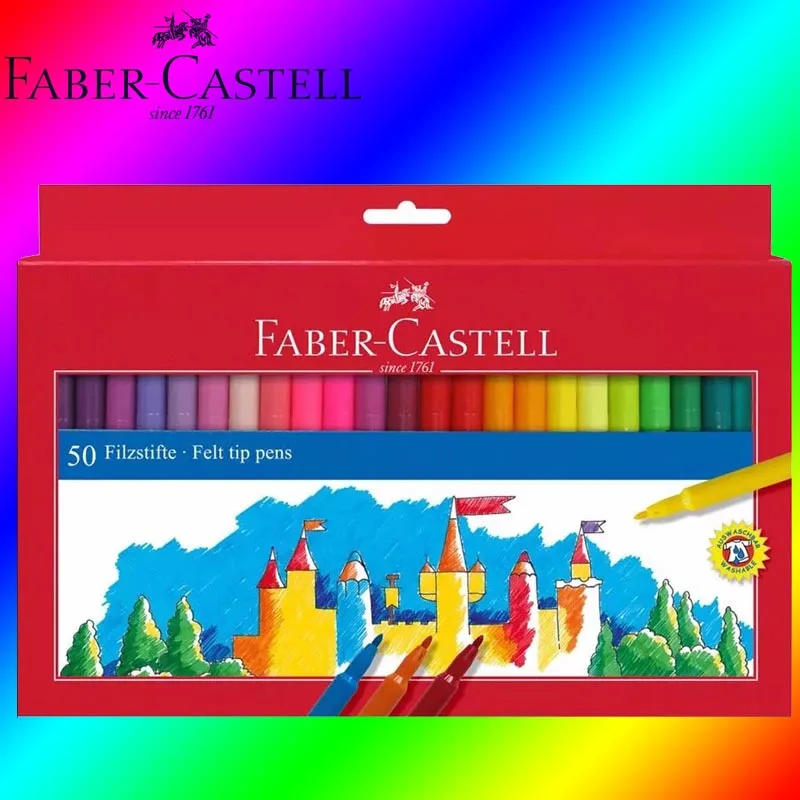 Оригинальный Faber Castell 554250 новый волокна наконечник пера Cardboardbox 50