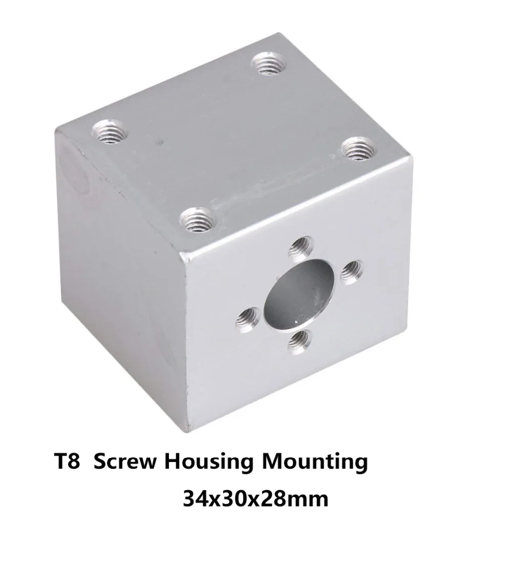 T8 Trapezoidal Nuts Lead Screw Housing Mounting Bracket Quartet