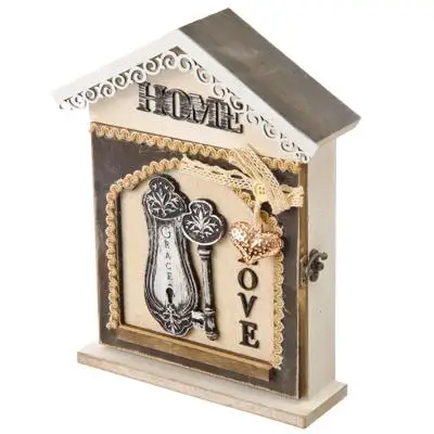 КЛЮЧНИЦА 6 КРЮЧКОВ МДФ МЕТАЛЛ 26Х21Х6СМ|box storage|key boxchest box |