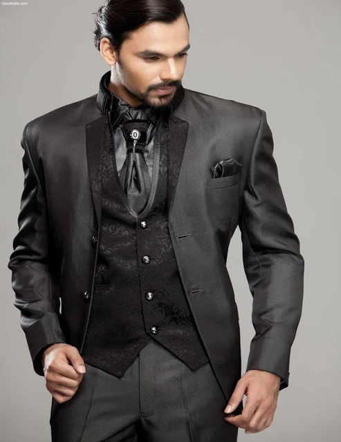 2018 Charcoal Mens Tuxedo Jacket Groom Tuxedos Wedding Suits 2018 Charcoal Mens Tuxedo Jacket Groom Tuxedos Wedding Suits Prom Best Men Suit