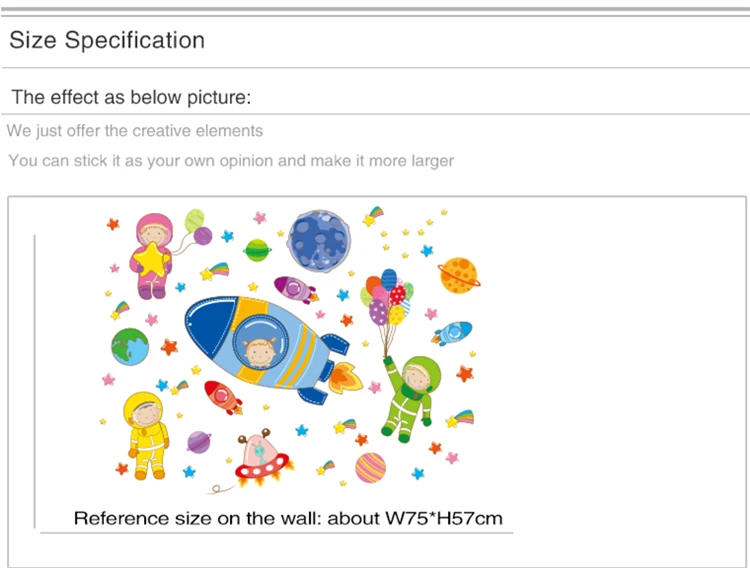 [SHIJUEHEZI] Космические Планеты наклейки на стену DIY мультфильм ракеты космонавты наклейки на стены для детской комнаты украшения для детской спальни