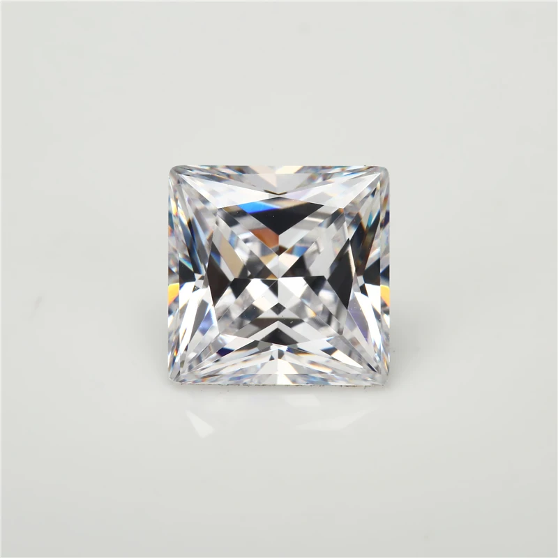 

100Pcs Square Shape Princess Cut AAAAA White CZ Stone2*2mm-6*6mm Synthetic Gems Cubic Zirconia For Jewelry