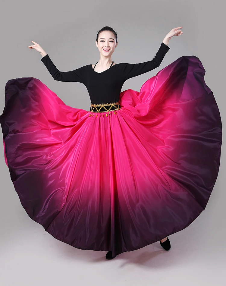 Женская танцевальная юбка для фламенко, танцевальная юбка, юбка для танца живота, испанский костюм для выступлений