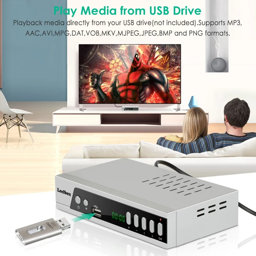 HD 1080p Tv Tuner S3 ATSC Vga TV Receiver For Recording Digital Converter Box USB Tuner Recording PVR TV Multimedia Playback