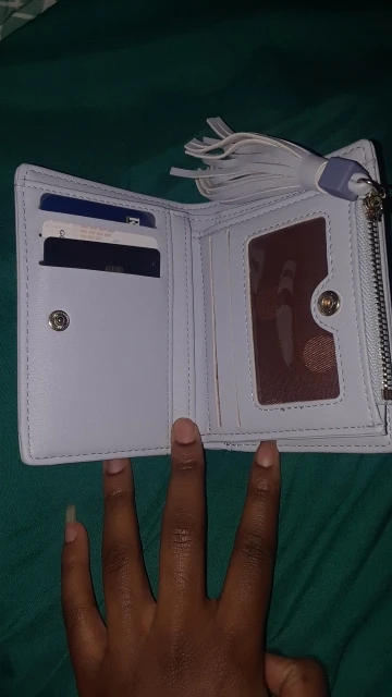 WEICHEN Pink Tassel Ladies Wallets Brand Designer Zipper Coin Pocket Card Holder Short Female Wallet Fashion Women Purses photo review