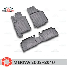 Коврики для Opel Meriva 2002~ 2010, Нескользящие полиуретановые грязеотталкивающие аксессуары для салона автомобиля