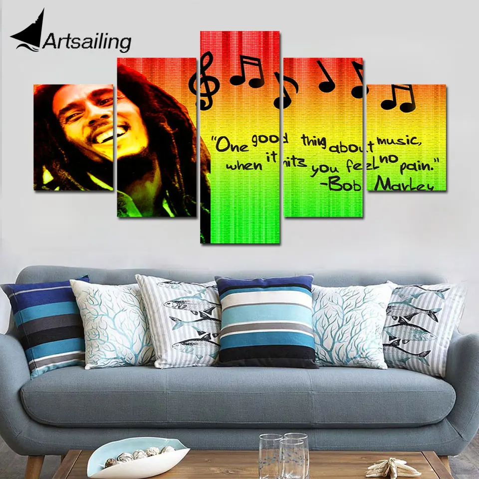 Bob Marley Motivational Quote Canvas Wall Art