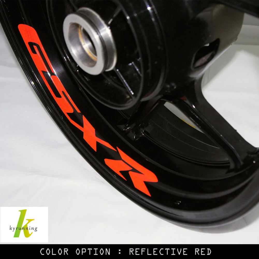

8 X CUSTOM INNER RIM DECALS WHEEL Reflective STICKERS STRIPES FIT SUZUKI GSXR