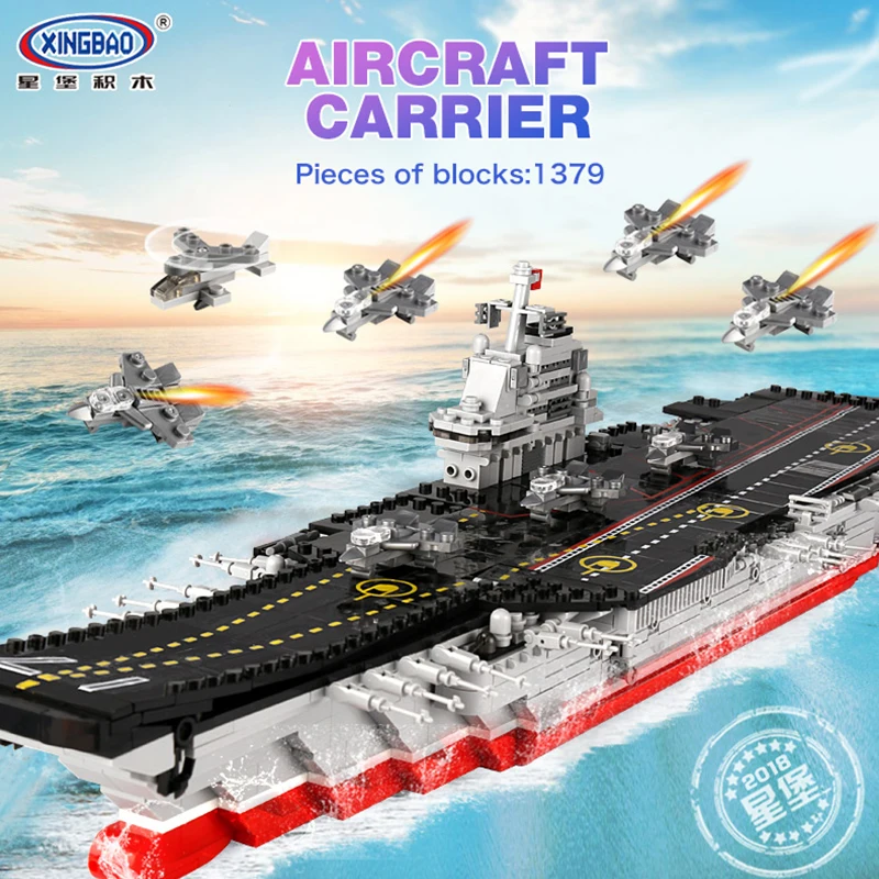 

XINGBAO 06020 Military Cruiser the Aircraft Battle Ship Set Warship Model Legoinglys Technic Building Blocks Bricks Kids Toys