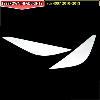 

For Peugeot 4007 2010-2013 eyebrows headlights eyelids car styling trim stickers cover brows eyelids trims tuning decoration