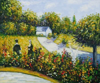 

High quality Oil painting Canvas Reproductions The Rose Garden at Wargemont, 1879 By Pierre Auguste Renoir hand painted