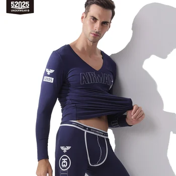 

52025 Men Thermal Underwear Cotton Modal Stylish Soft Light Comfortable Men's Long Johns Thermal Underwear Set Men Thermals