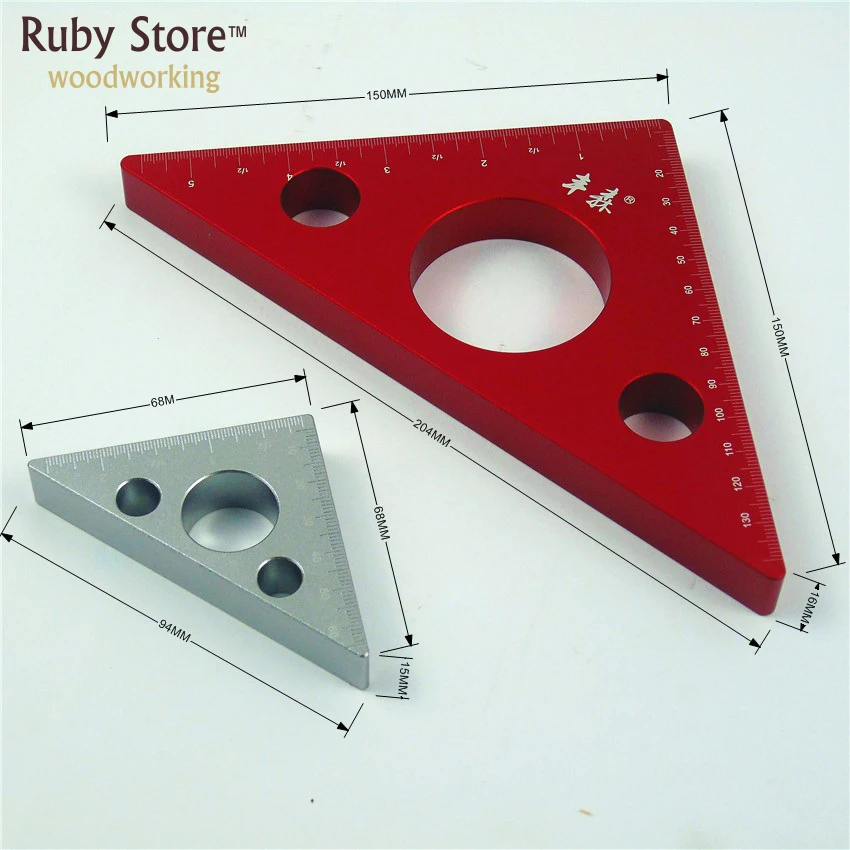 

Mini Pocket Square for Machine Setup, Both Metric and Inch Scale