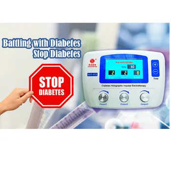 

Diabetic Device Blood Sugar Treatment System DJT-4T3 Diabetes Holographic Impulse Electrotherapy Acupoint Stimulator