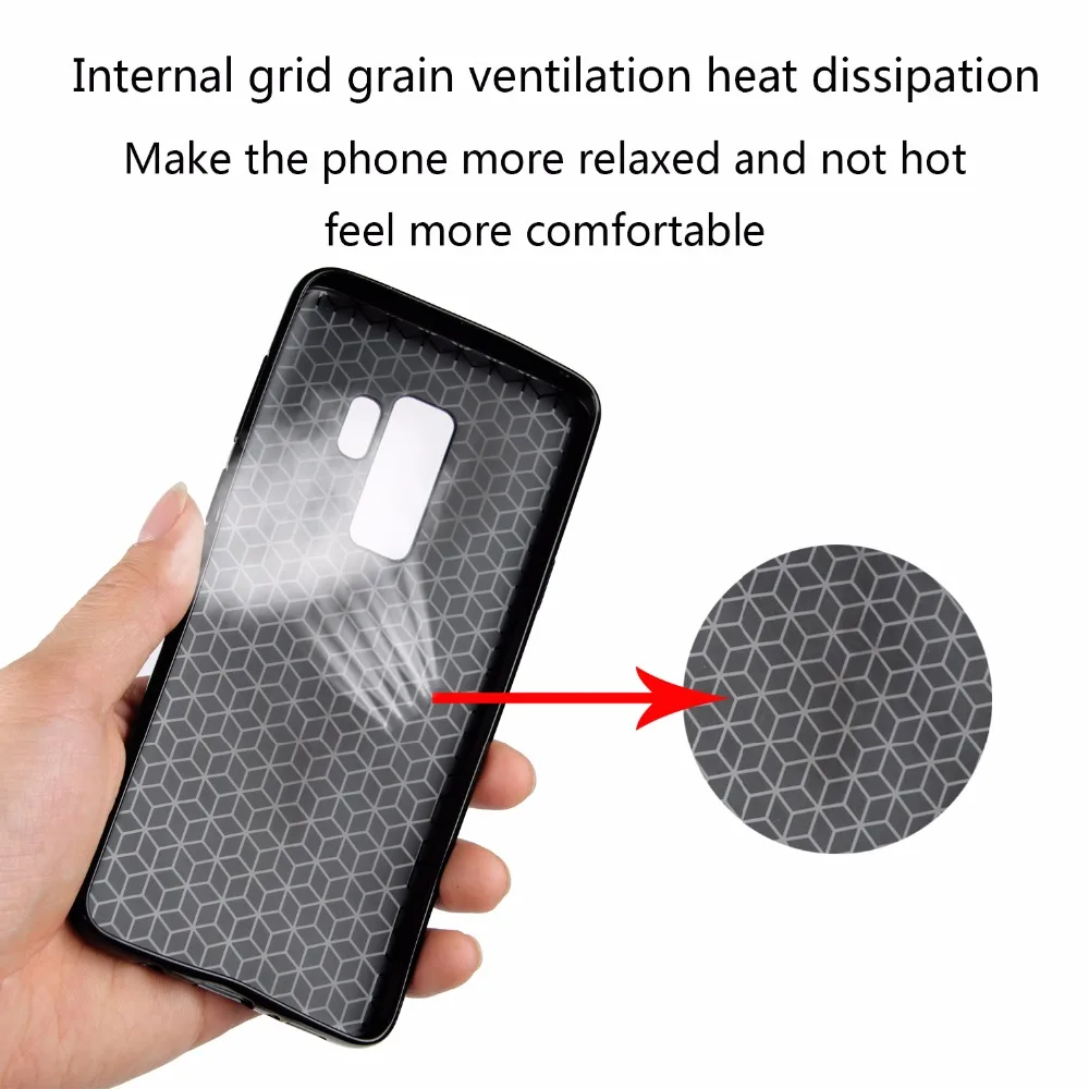 cheap Carbon fiber phone soft shell TPU phone shell for Samsung Galaxy S9 S8 plus Anti sweaty hands cases for samsung Galaxy S7 6 edg