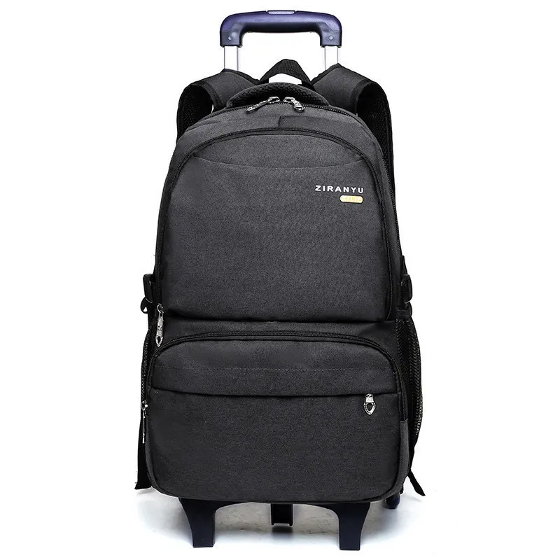 

High-capacity Student Shoulder Backpack Rolling Luggage Children Trolley Suitcases Travel Duffle Wheeled School Bag