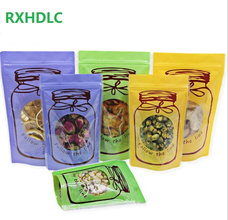 Fashion Bottles Self-responsive Stand Up Zipper Bags Fruit Tea Bag Candy Snacks Meal Replacement Powder Universal Plastic Pouch