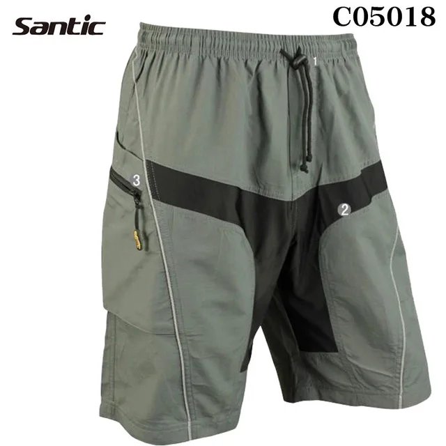 SANTIC Cycling Shorts 1//2 Leisure Shorts Sportswear Loose Fit With 3D Padded