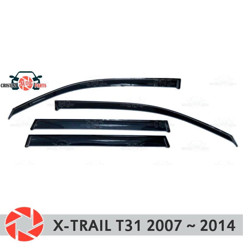 Online Window deflector for Nissan X Trail T31 2007 2014 rain deflector dirt protection car styling decoration accessories molding