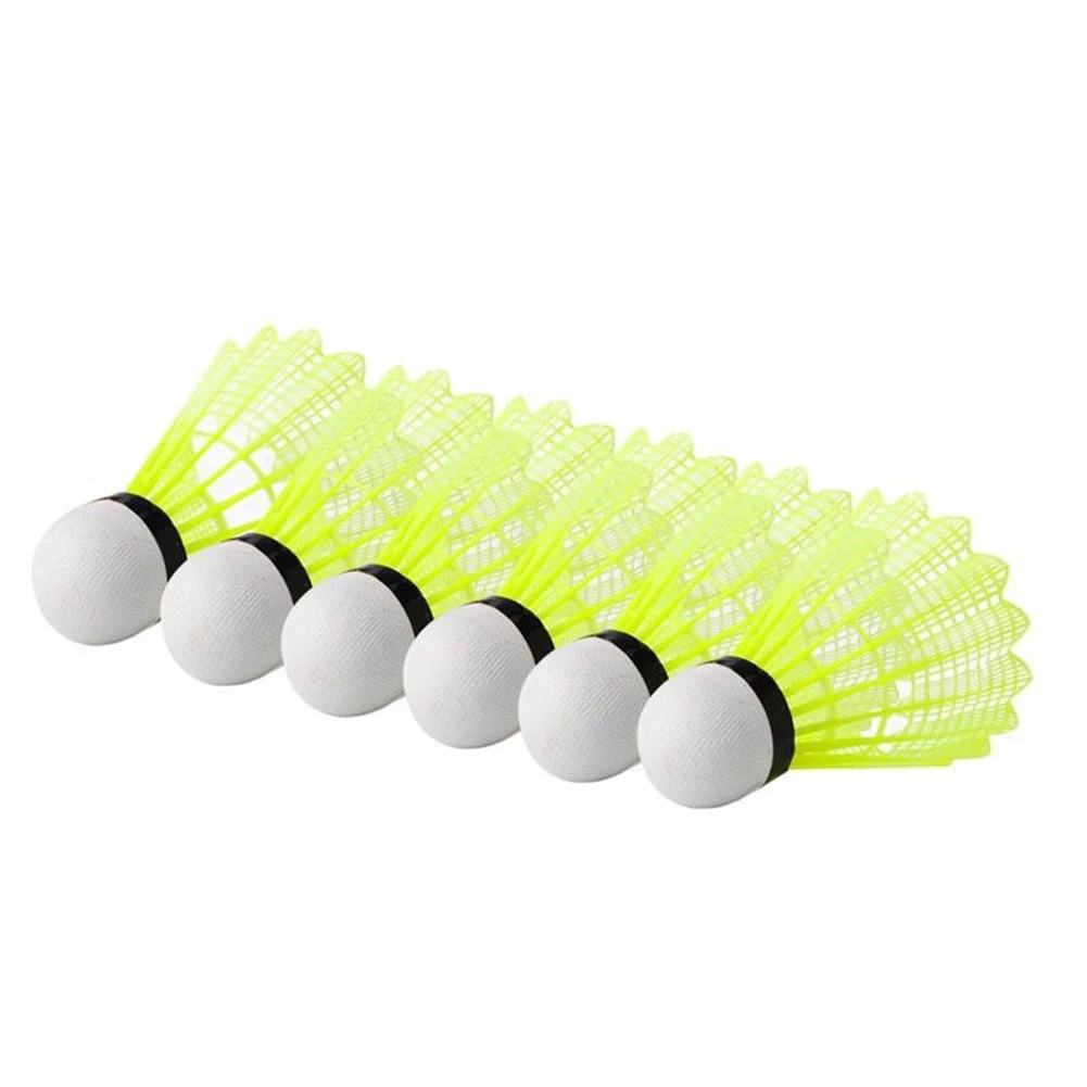 6Pcs Yellow Shuttlecock Sport Training Badminton Ball Professional