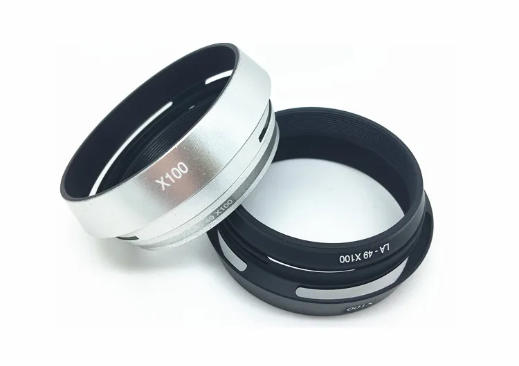 

1pcs/lot for fujifilm X70 X100 X100S X100F X100T lens hood black/silver