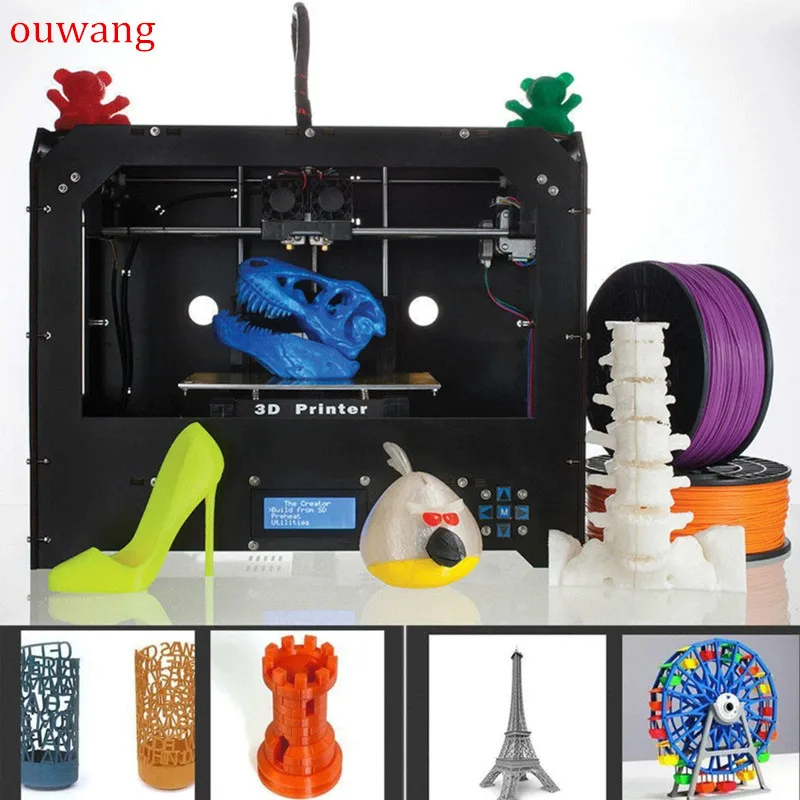 

CTC FDM - Black Makerbot Replicator 3D-Printer -2 Extruders + 1 PLA filament NEW