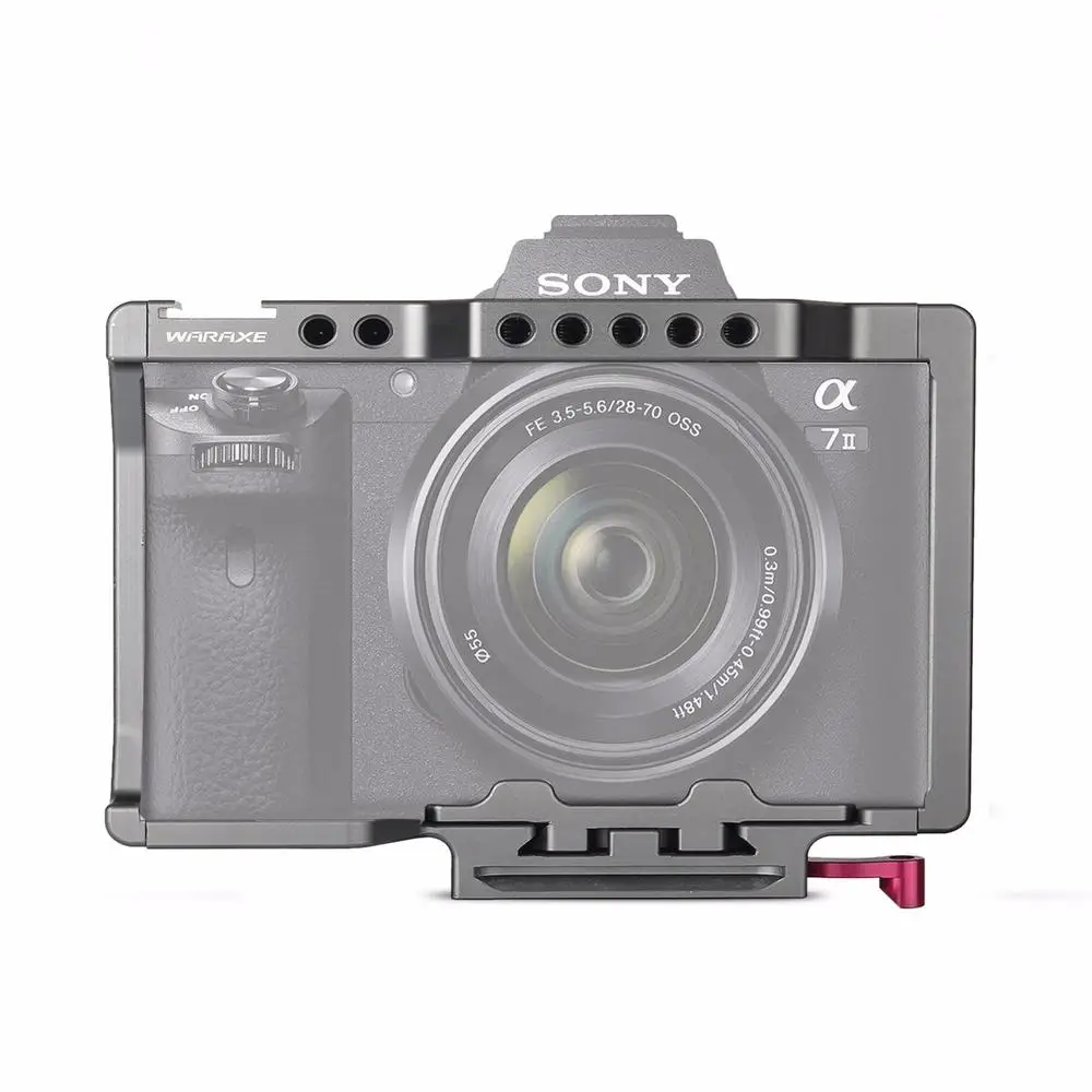 

WARAXE A7 Camera video Cage Built-in Quick Release Fits Arca Swiss for Sony A7 A7R A7S A7 II A7S II with 1/4"+3/8"Threaded Holes