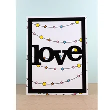 

Love Words Letter Metal Cutting Dies Stencils for DIY Scrapbooking Photo Album Decorative Embossing Paper Cards New 2018 Die