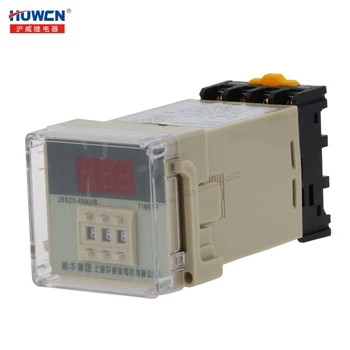 

Electronic Digital time relay 99.9S AC 110V 220V 380V DC 24V repeat cycle General purpose with socket base JSS20-48AMS Timer