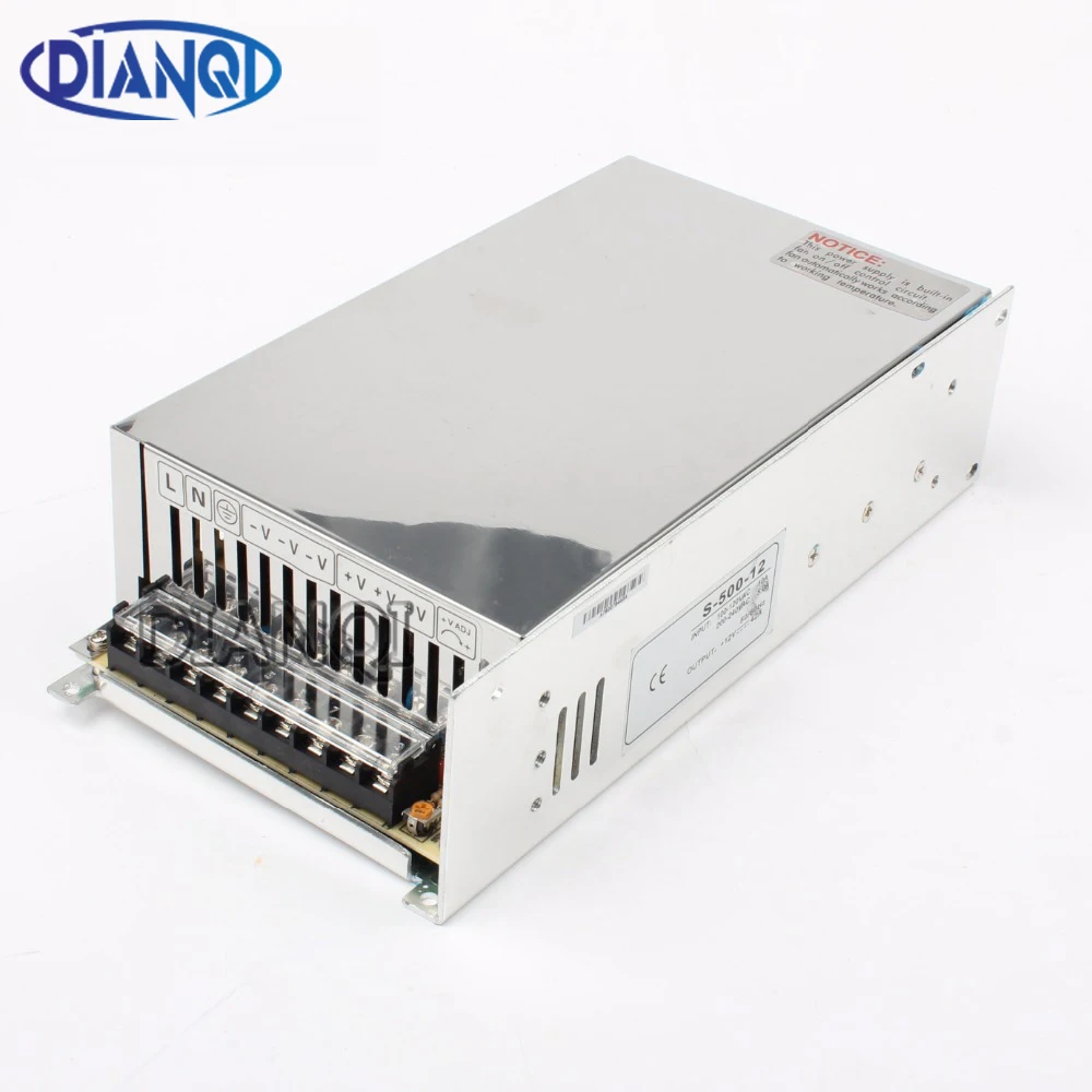 Светодиодный выключатель питания 500W12v 40A ac dc преобразователь S 500w 12В вход 220В