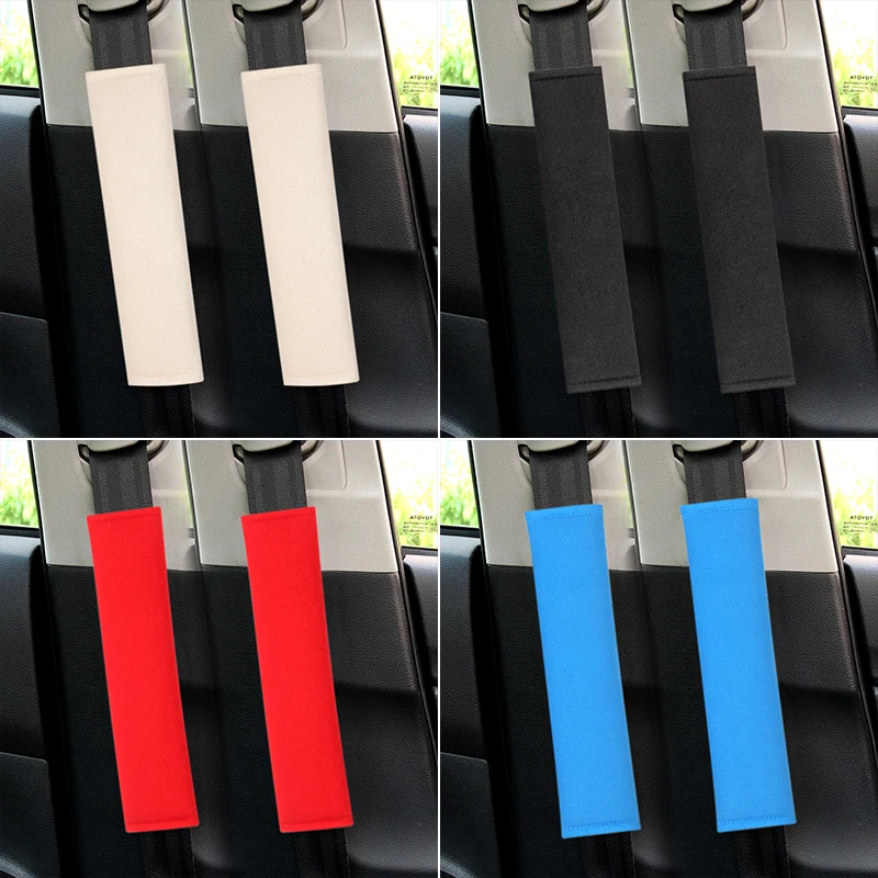 

2pcs Car Safety Seat belt Cover Shoulder Pad Car styling for Mitsubishi asx lancer outlander pajero EVO Car Accessories