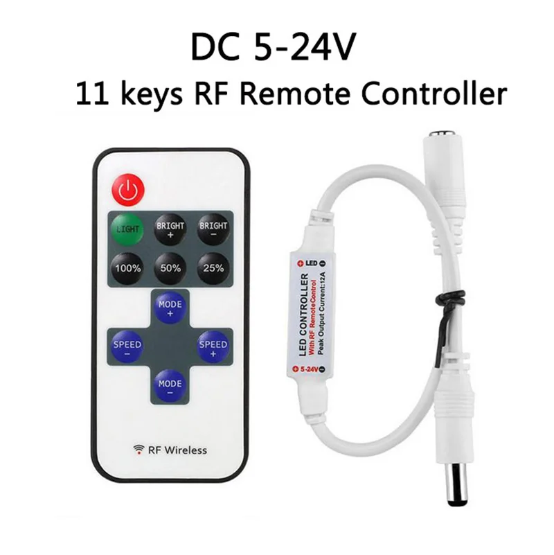 IR RF Wireless Music Remote Control RGB RGBW Controller Dimmer 11 17 20 24 40 44 Keys for 5050 5630 2835 3528 LED Strip Light (20)