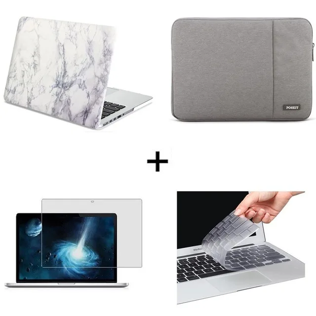 marble 4в1 Матовый Жесткий чехол-клавиатура для Macbook Pro Air retina Touch Bar 11 12 13 15 16 дюймов Сумка для ноутбука A2159 A1932 - Цвет: marble
