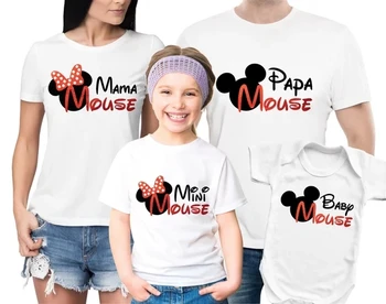 

personalize Mouse birthday family t-shirts and baby grow vest set kids bodysuit romper baby shower father's mother's day gifts
