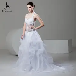 Eren Jossie роскошное Белое Бальное Платье из Органзы, свадебное платье с бретельками, женское платье 100% высокого качества