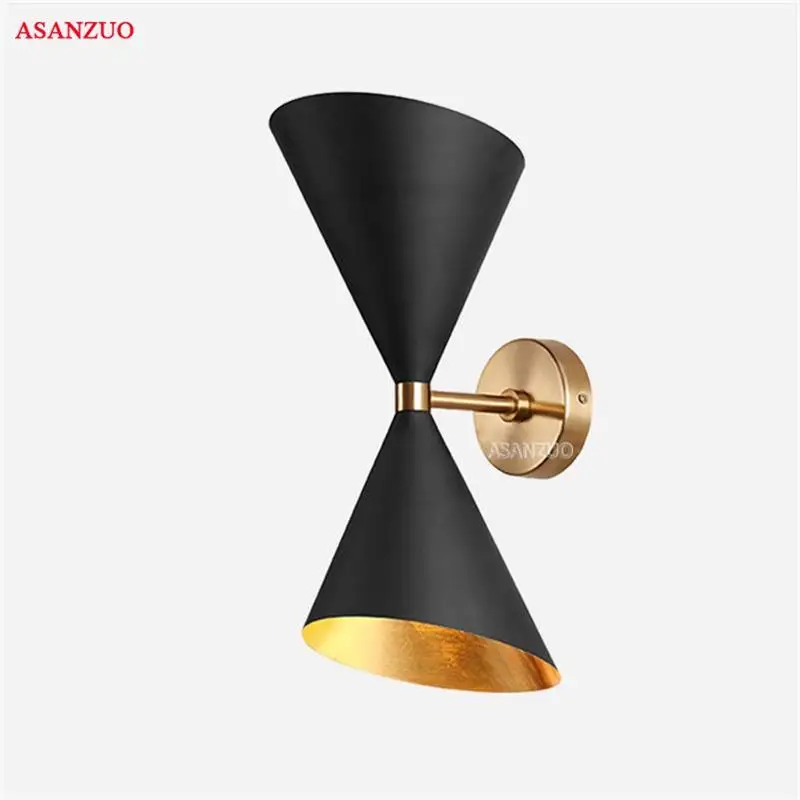 

American minimalist creative metal wall lamp for Living Room Bedroom Bedside Lamp Home Lighting Fixtures Decoration