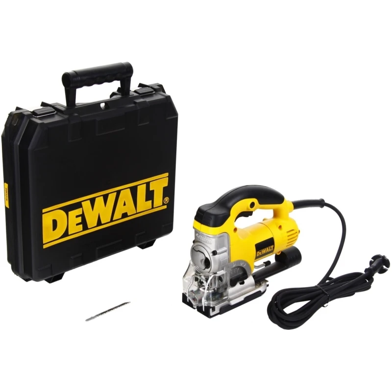Лобзик электрический DeWalt DW331K (Мощность 701 Вт, регулировка скорости, маятниковая функция, быстрая замена пилки, литая подошва)